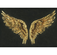 Tablou pictat manual Golden Wings 100x70 cm