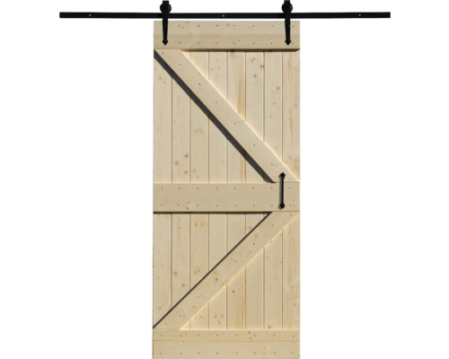 Ușă glisantă rustică lemn rășinos 210x80 cm