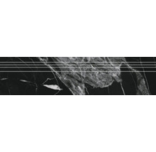 Treaptă gresie rectificată MIRAVA LUCCA Nero lucios 29,5x120 cm