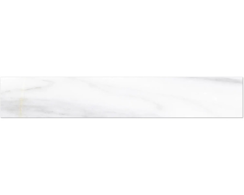 Plintă ceramică MIRAVA LUCCA Bianco auriu lucios 10x60 cm Placă ceramică cu aspect de marmură