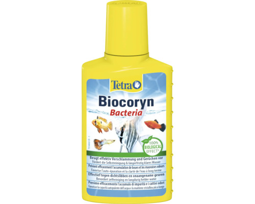 Soluție apă acvariu Tetra Biocoryn Bacteria 100 ml Soluție de tratare a apei Tetra Biocoryn Bacteria în sticlă galbenă