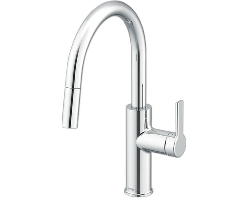 Baterie de bucătărie cu gât înalt și manetă