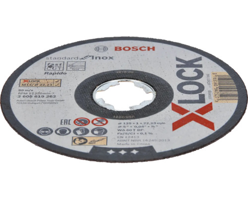 Disc de tăiere Bosch X-Lock, diametru 125 milimetri