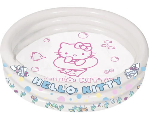 Piscină gonflabilă cu 3 inele Happy People Hello Kitty Ø 150 cm H 25 cm capacitate 260 l alb