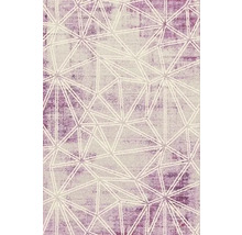 Covor cu model geometric în violet și alb