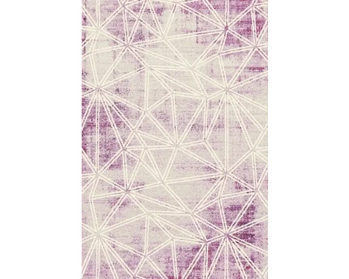 Covor cu model geometric în tonuri de liliac și gri