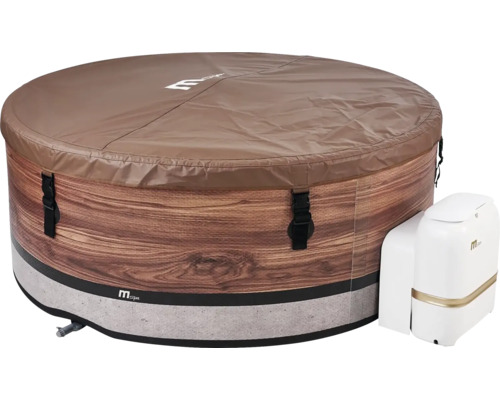 Cadă cu hidromasaj rotundă gonflabilă cu capac și unitate de control