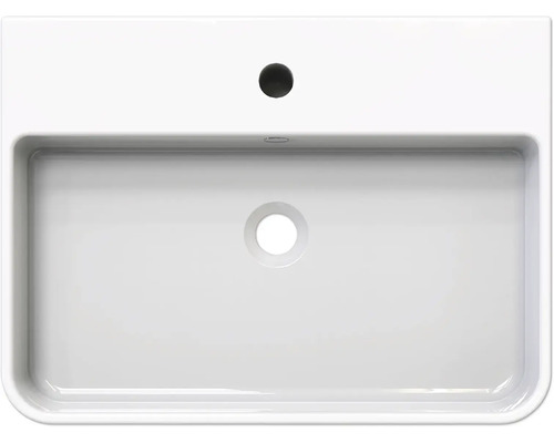 Chiuvetă ceramică cu orificiu pentru robinet și preaplin