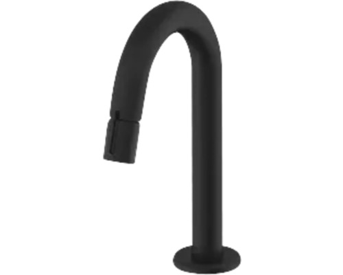 Baterie de bucătărie neagră cu gura de scurgere