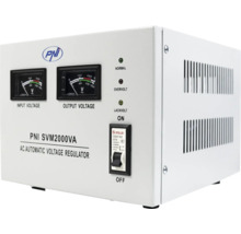 Regulator automat de tensiune PNI SVM2000VA cu indicarea tensiunii de intrare și de ieșire