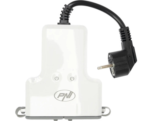 Adaptor priză cu ștecher și logo PNI