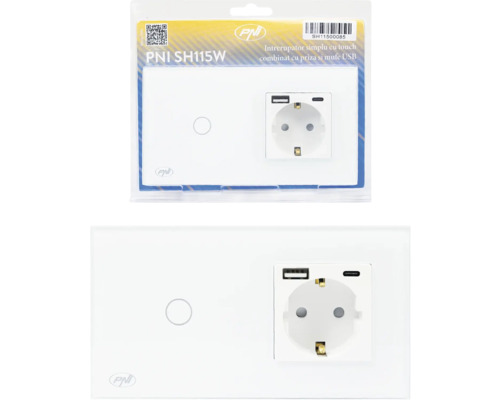 PNI SH115W priză cu port USB