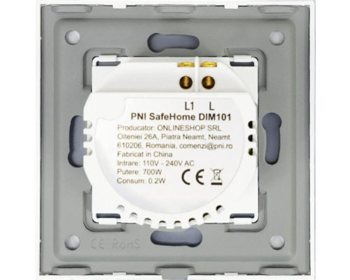 Vedere din spate a unui variator SafeHome