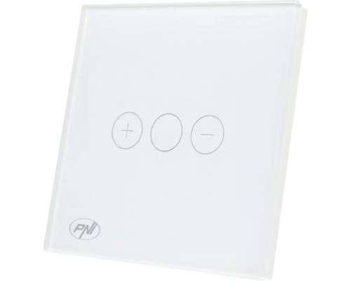 Întrerupător tactil PNI Logo cu simbolurile plus, zero și minus