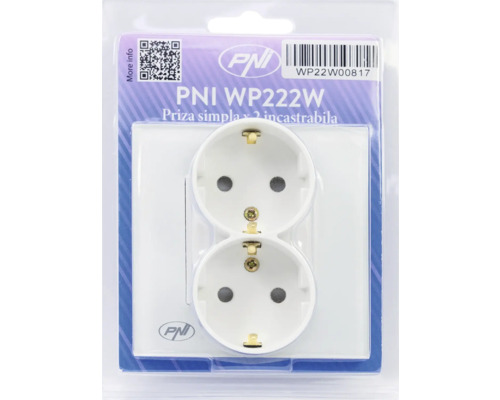 Priză dublă PNI WP222W în pachet