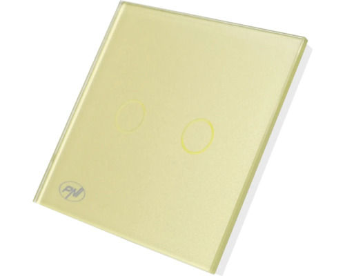 Întrerupător de lumină din sticlă cu două comutatoare