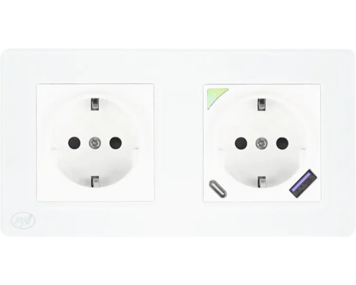 Priză dublă cu port USB
