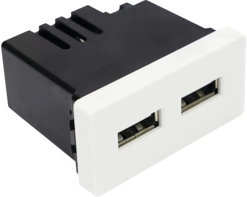 Priză dublă USB pentru montare încastrată