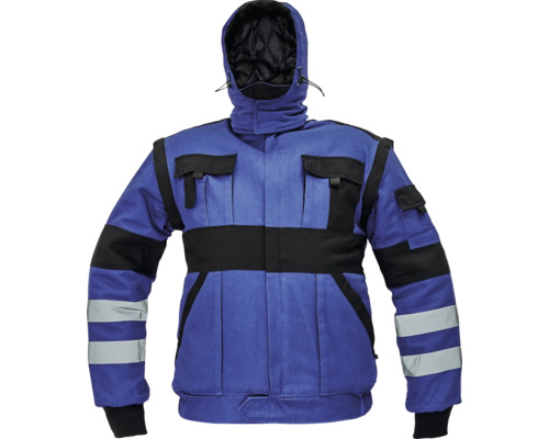 Jachetă de lucru iarnă Cerva Max Winter RFLX din bumbac și poliester bleumarin/negru, mărimea 48 Jachetă de lucru iarnă Cerva Max Winter RFLX din bumbac și poliester bleumarin/negru, mărimea 48