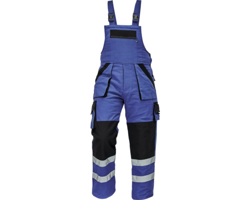 Pantaloni de lucru cu pieptar iarnă Cerva Max Winter RFLX din bumbac și poliester albastru/negru, mărimea 56 Pantaloni de lucru cu pieptar iarnă Cerva Max Winter RFLX din bumbac și poliester albastru/negru, mărimea 56