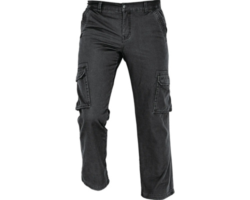Pantaloni de lucru Cerva Rahan din bumbac și poliester negru, mărimea 2XL