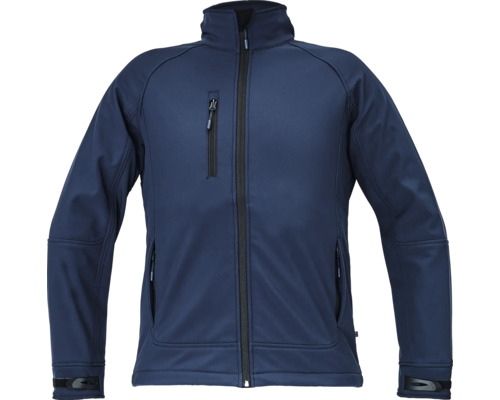 Jachetă de lucru tip Softshell Cerva Chitra din poliester bleumarin, mărimea L