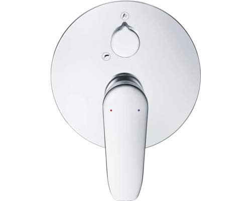 Baterie termostatică aparentă cu rozetă rotundă pentru instalații sanitare