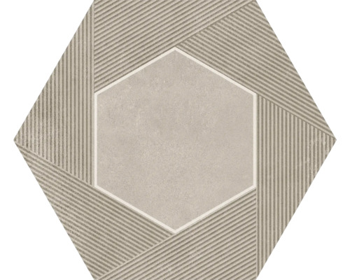 Placă hexagonală cu model geometric