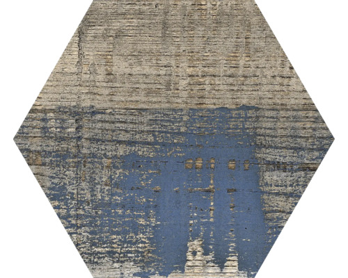 Placă hexagonală cu aspect de lemn