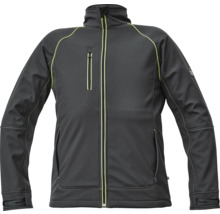 Jachetă softshell neagră cu fermoar și buzunare