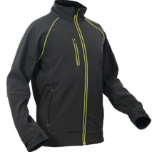 Jachetă neagră softshell cu fermoar