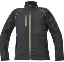 Jachetă neagră softshell cu fermoar