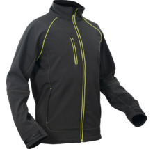 Jachetă softshell neagră cu fermoar