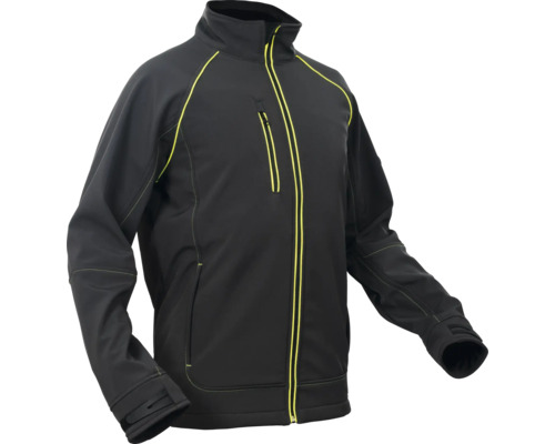 Jachetă softshell neagră cu fermoar