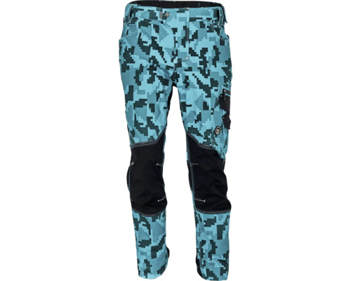 Pantaloni de lucru Cerva Neurum Camuflaj din bumbac și poliester bleumarin închis, mărimea 54 Pantaloni de lucru Cerva Neurum Camuflaj din bumbac și poliester bleumarin închis, mărimea 54