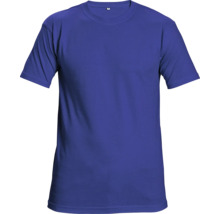 Tricou albastru cu guler rotund