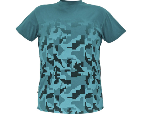 Tricou la baza gâtului Cerva Neurum CLS din bumbac bleumarin închis, mărimea L Tricou cu model camuflaj