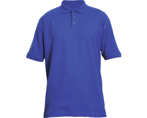 Tricou cu guler tip polo Cerva Banar din bumbac și poliester albastru, mărimea L Polo cu nasturi