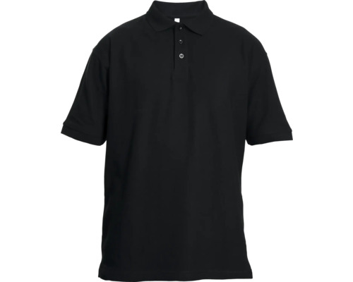 Tricou cu guler tip polo Cerva Banar din bumbac și poliester negru, mărimea XL
