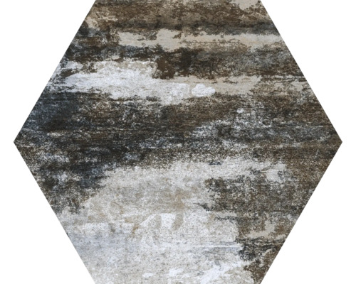 Placă de podea hexagonală cu aspect de piatră