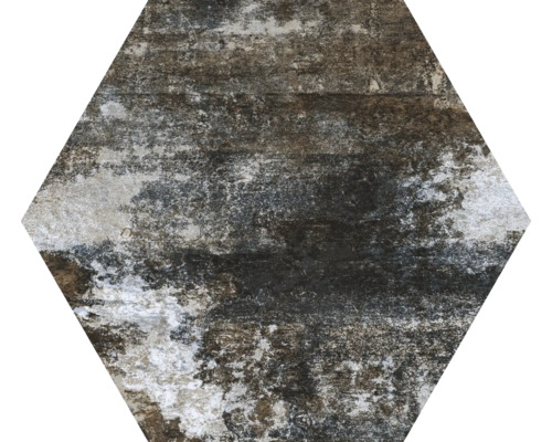 Placă hexagonală cu aspect de piatră.
