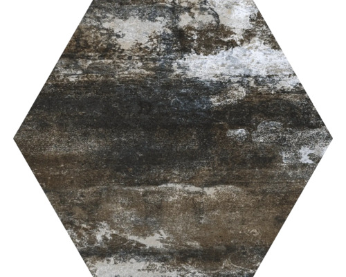 Placă de podea hexagonală cu aspect de piatră