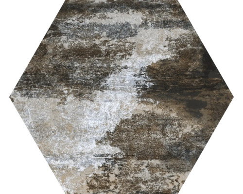 Placă de podea hexagonală cu model