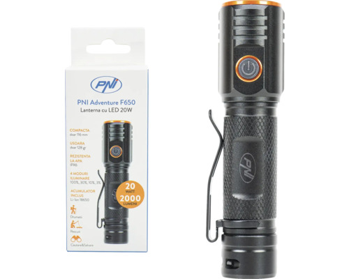 Lanternă LED PNI Adventure F650 cu ambalaj