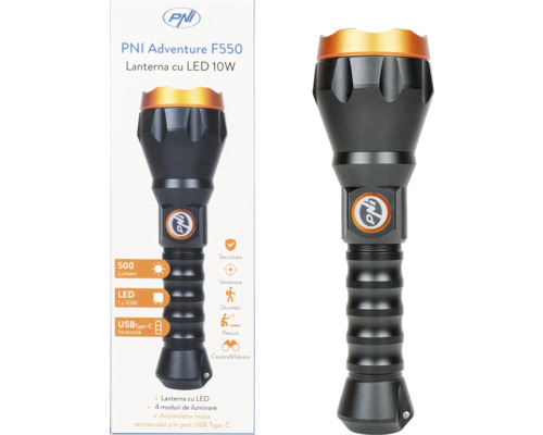 Lanternă cu LED PNI Adventure F550, 10 wați