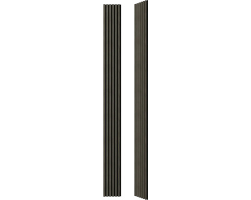 Panou riflaj acustic Linea Hakire bej/negru 22x245x2650 mm Două panouri cu structură lamelară