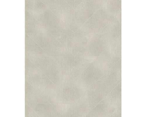 Tapet vlies Welcome Home model grafic bej 10,05x0,53 m Tapet cu model geometric triunghiular și dungi