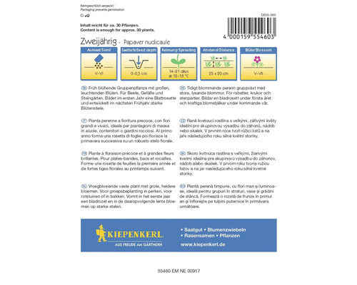 Ambalaj amestec semințe Kiepenkerl pentru mac islandez