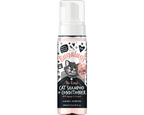 Șampon pentru pisici Bugalugs Cat No Rinse 2în1 200 ml