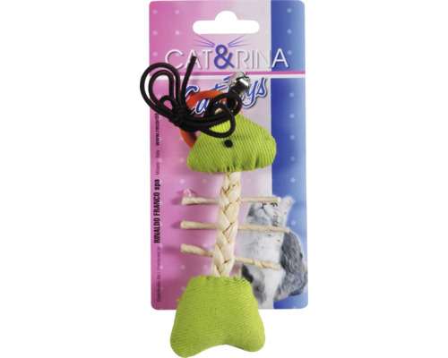 Jucărie undiță pentru pisici Cat and Rina cu model de schelet de pește